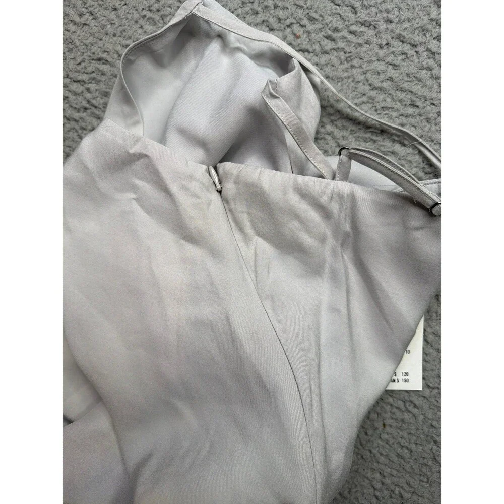 Abercrombie & Fitch high neck classy Maxi Dress nwt light gray